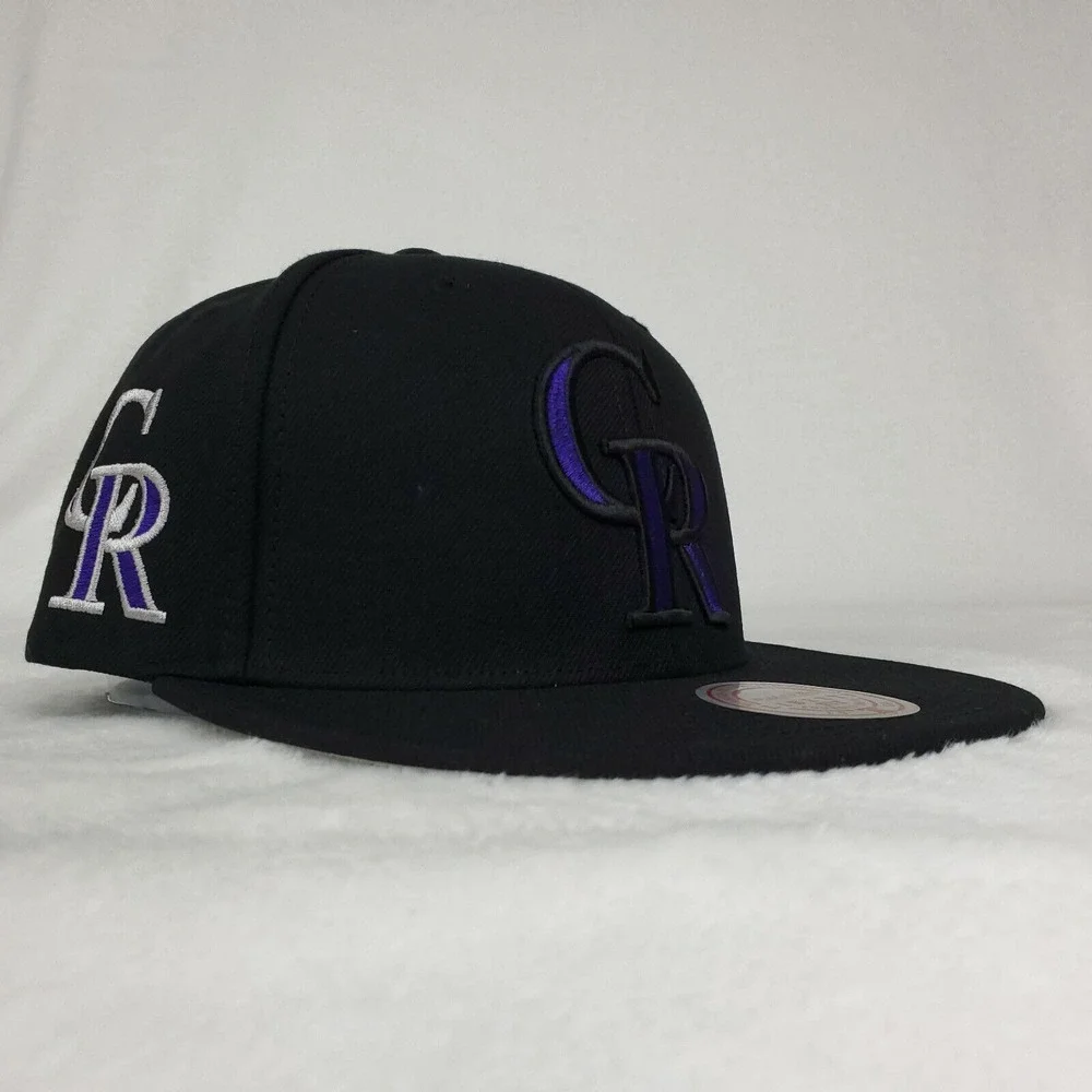 Colorado‎ Rockies Mitchell & Ness MLB Liberty Fit Snapback Hat Cap 3D Logo NWT